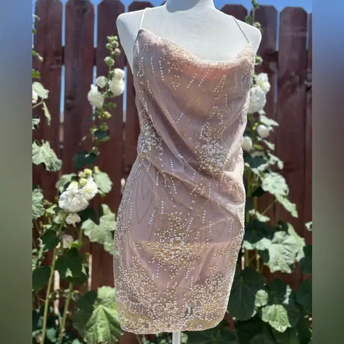 Hello Molly NWT  Time Machine Champagne Sparkle Mini Dress Women’s Size Small