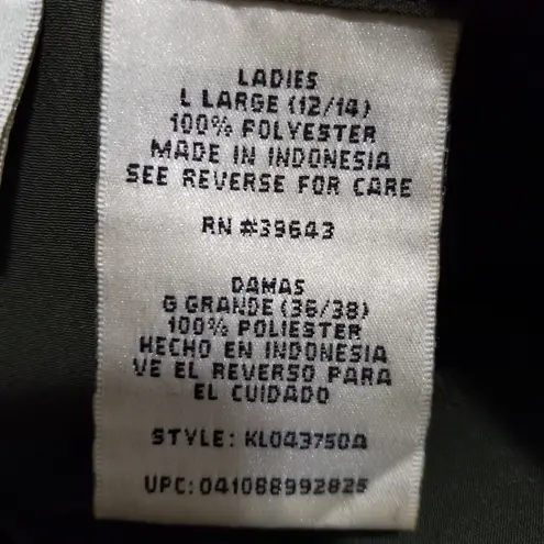 Kathie Lee Sleeveless Button Front Tie Back Collared Top in Army Green Size L