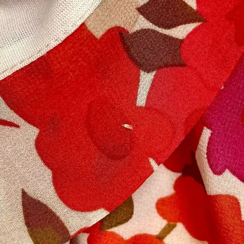 TCEC Puff Sleeve Ruffle Wrap V-neck Blouson Mini Dress Large