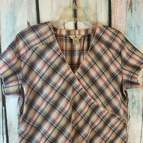 Woolrich Plaid Short Sleeve Dress Size L