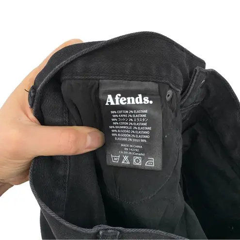AFENDS High Rise Skinny Jean Washed Black 4 Size 24