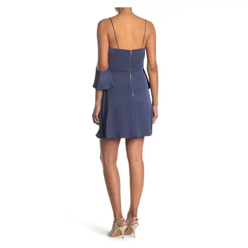 ABS Allen Schwartz Allen Schwartz ABS Celine Ruffed Mini Dress Denim Blue