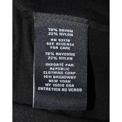 Premise NWT Black V-Neck Ribbed Knit Top Size XL Short Sleeve Stretch Soft Rayon