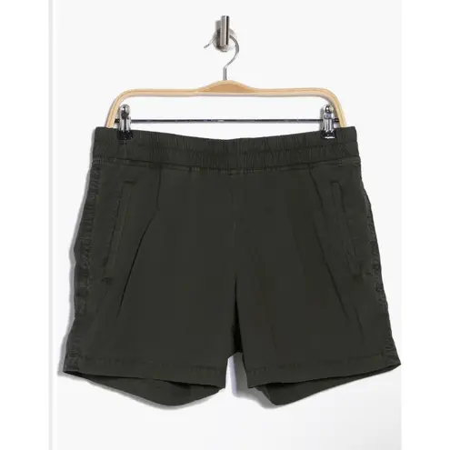 James Perse Standard Stretch Cotton Poplin Shorts Size 1 Small Army Green