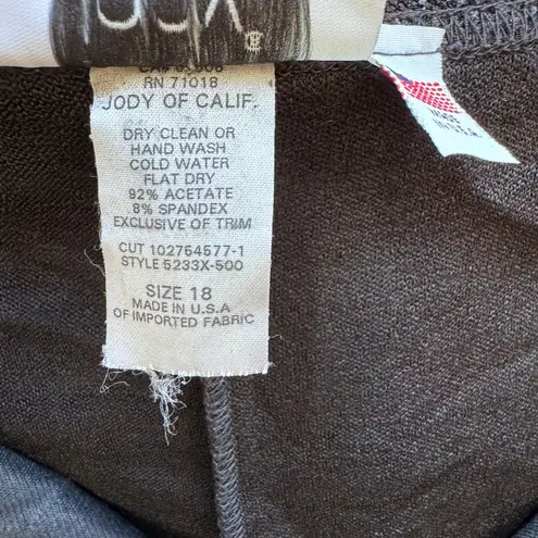 Vintage Jody California Black Sparkle Formal Gown Dress Size 18 USA Made