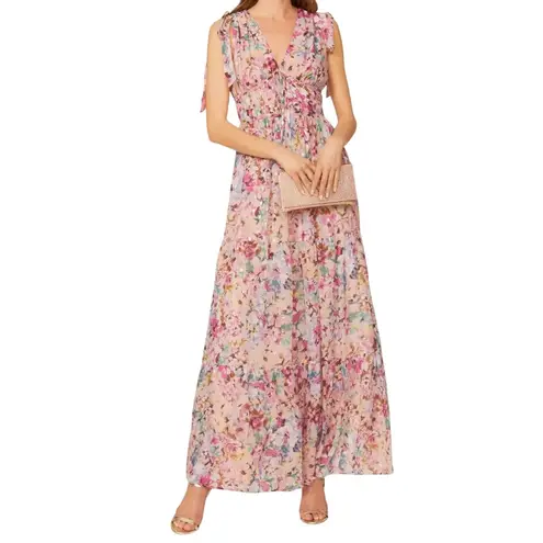 Shoshanna Zahra Floral Gown in Pink Multi, Size US 12