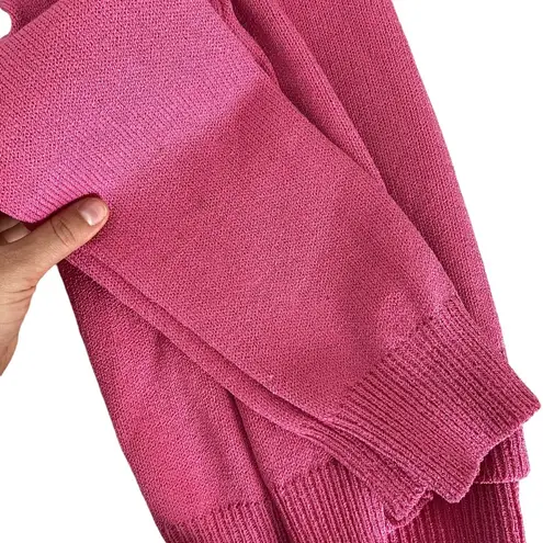 St. John Sport Hot Pink Barbiecore Santana Knit Blazer Cardigan Wool Blend