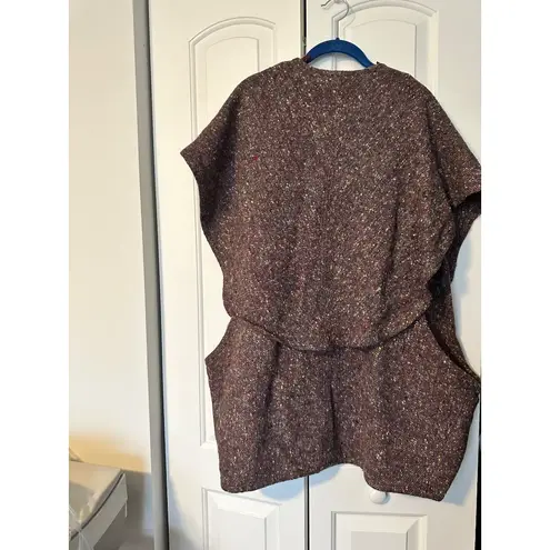 Vintage British purple tweed classic wool cape vest Size undefined