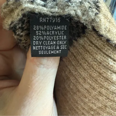 Anthropologie  One Size Leopard Cheetah Sweater Vest, Tan & Black | OS