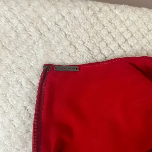 Elie Tahari Hudson Red Lace appliqué sheath Dress Size Small