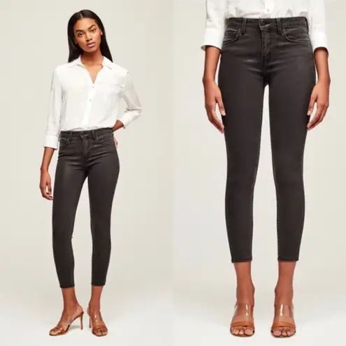 L'Agence Margot Skinny High Rise Coal Coated Jeans - 29