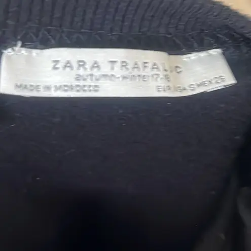 ZARA  trafaluc black become your priority cropped sweatshirt