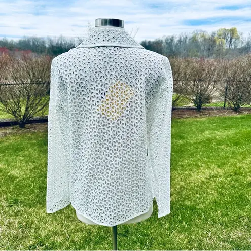 Susan Graver Eyelet Blazer Jacket