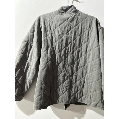 MELLODAY Gray Cotton Jacket With Pockets & Snap Closure For Women 1X