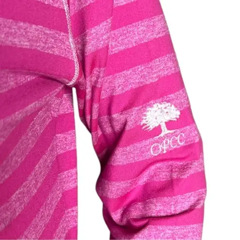 FootJoy Womens XS Rose Pink Tonal Melange Stripe Pullover Hoodie Jersey Golf