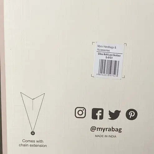 NWT Myra Bag Gold Layered Necklace with Delicate Chains & flower charm