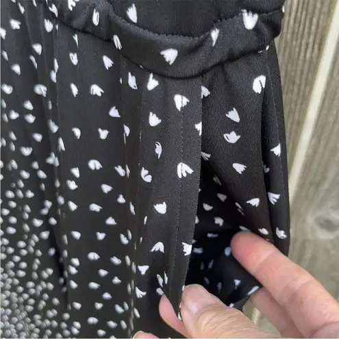 NWOT Clara Sun Woo Crop Jumpsuit Black White Dot Size Petite Small