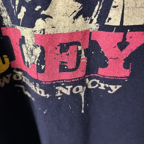 Bob Marley 2007 No Woman No Cry Graphic Tee Adult Black Medium Vintage Y2K