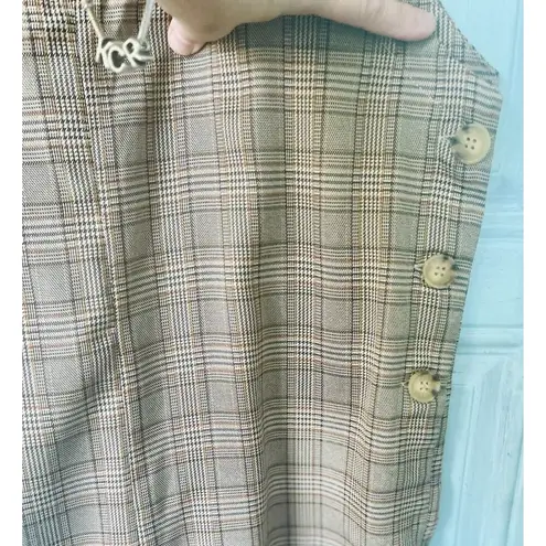 Hem & Thread Brown Jumpsuit Women’s Small S Plaid Overall Jumpsuit New W Tags