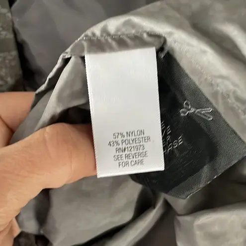 Simply Vera VERA WANG Gray Animal Print Light Trench Coat Size XS