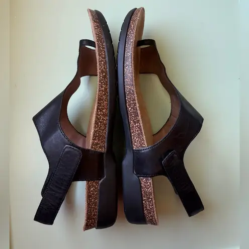 Dansko Reece Waxy Burnished Leather Sandal Stone Brown Grey EU 40 US 9.5-10