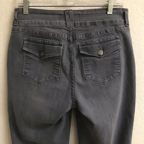 NYDJ gray creased denim boot cut jeans 10