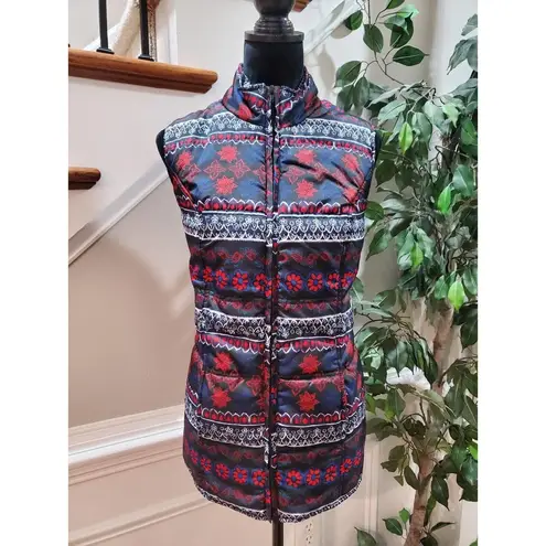 Woman Within  Multicolor Polyester Sleeveless Full Zip Front Jacket Vest Size XL