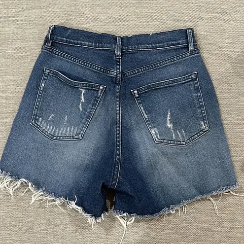 3 x 1 made here distressed high waisted denim shorts size 25 thumbnail 4