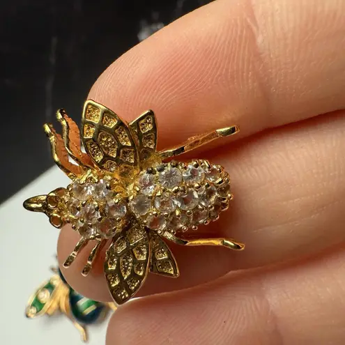 Insect Brooch & Tack Pins Lot Of 7 Caterpillar Butterfly Ladybug Bee