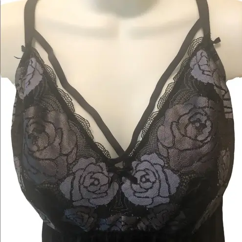 Cacique Sexy Black Lacey Babydoll Cami Top Size 18/20 Playful Girly Feminine