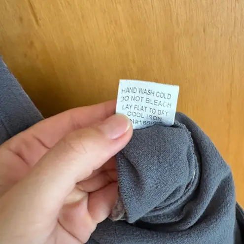 Annie Wear LA Women's Jumpsuit Casual Tie Strap Gray Plax Viscose Blend Size L Size L