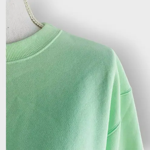 Champion  Cropped Sweatshirt Reverse Weave Crew Mint Green Size Medium Pastel NEW