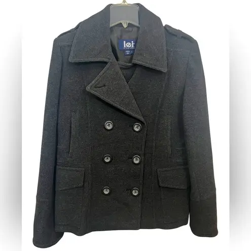 Women’s Gray Buttoned front Pea Coat Size L