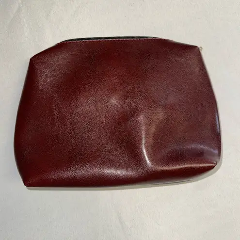 Covelin • 3 Piece Set • Authentic Leather Purse Tote Pouch • Large & Beautiful Red