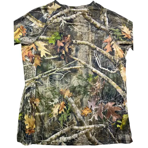 SHE Outdoor Womens XL Camo Long Sleeve V Neck T Shirt Hunting Casual Green