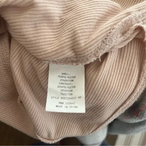 MELLODAY Highlow long sleeve waffle knit lightweight hoodie size 1x