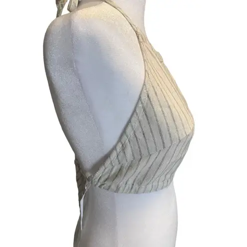 Rag and Bone  Zoe Stripe Denim Crop Halter Top Size Small NWT - Image 2