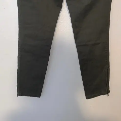 Inc international Concepts green pull on casual straight leg pants bottom zip