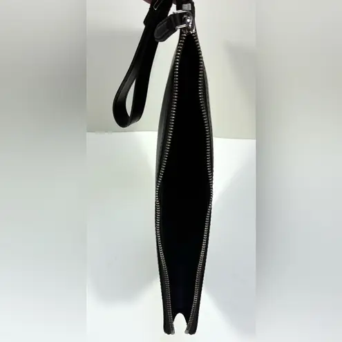 Salvatore Ferragamo Leather Portfolio Zip Pouch Large Black NEW