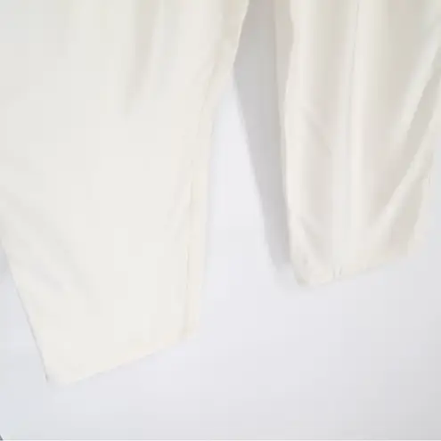 L'Academie NEW Abi Drawstring Pants Relaxed Straight in White Women's S