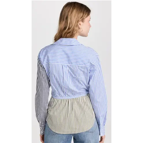 Veronica Beard Women's Mayfair Striped Button Front Wrap Top size 0 Quiet Luxury