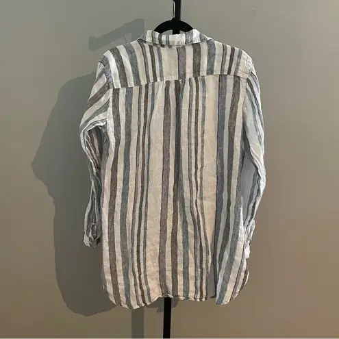 CP Shades  Striped Linen Tunic Dress Stripe Wash Size Small