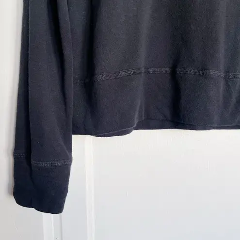 James Perse • Vintage French Terry Sweatshirt black raglan pullover cotton knit