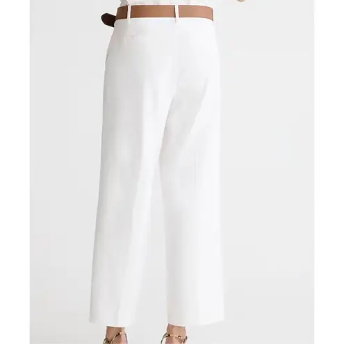 NWT J. Crew Womens White Relaxed Stretch Linen Blend Sydney Pant Size P12