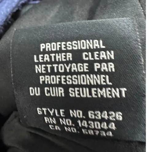 Bagatelle NYC Suede 100% Leather Moto Jacket Full Zip Blue Women's Size Small