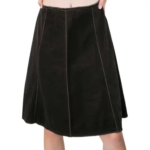 Vintage Y2K Casual Corner Brown Corduroy Skirt Size 12