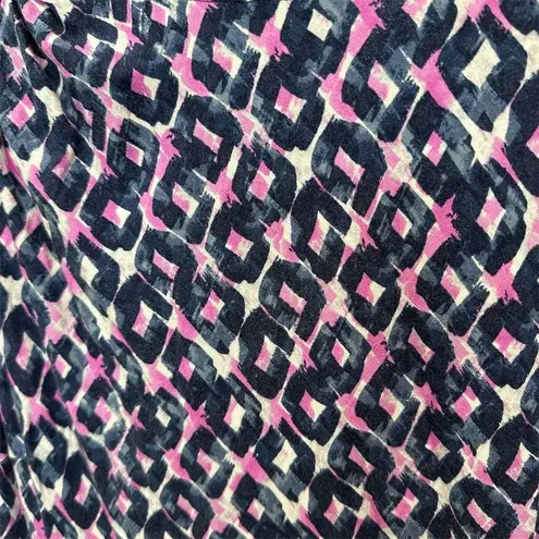 Nic+Zoe Women's M Geometric Print Twist Dress Multicolor Knee Length Sleeveless