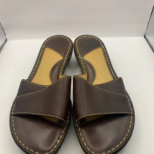 Born concept  BOC Women's Sandals Size 8M Strapped Brown Slip On EUC