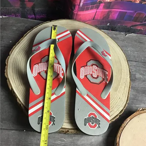 Ohio state flip flops size 10 unisex Red