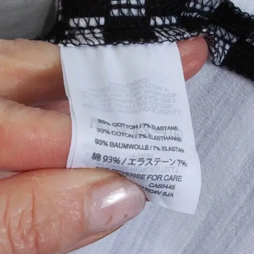 J.Crew  Black‎ White Striped Cap Sleeve Bodycon Dress Womens Size Medium